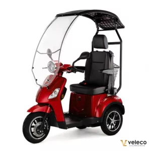 Veleco Draco Mobility Scooter Li-On Roof Red main view