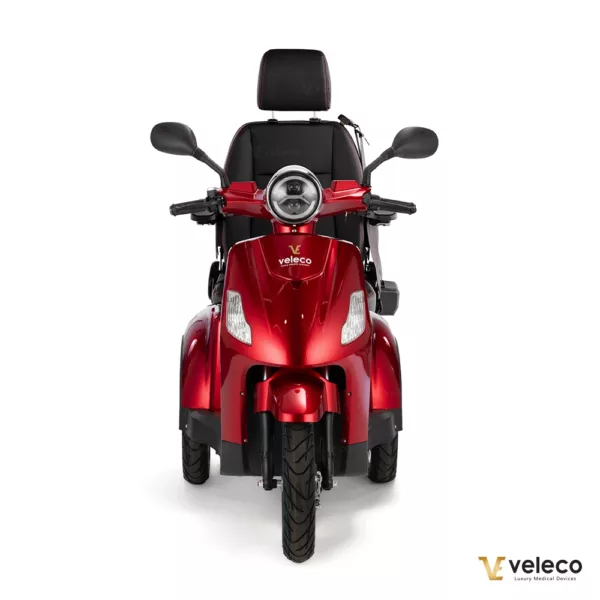 Veleco Draco Mobility Scooter Li-On Capitan Seat Red front view
