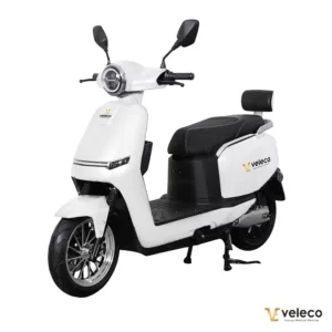 VVeleco Sparky Electric Moped White main view