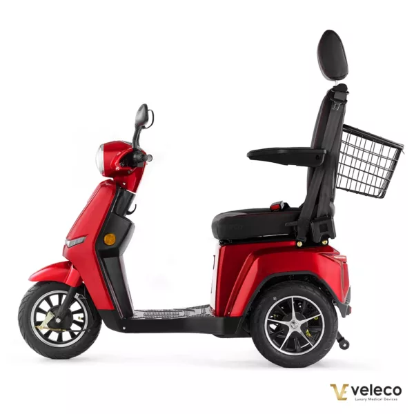 Veleco Turris Mobility Scooter Li-On Capitan Seat Red left side