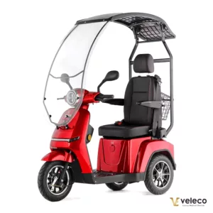 Veleco Turris Mobility Scooter Li-On Roof Capitan Seat Red main view