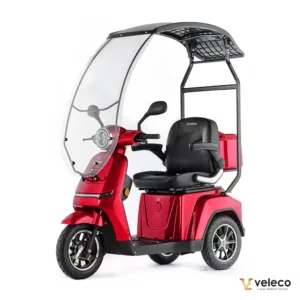 Veleco Turris Mobility Scooter Li-On Roof Red main view